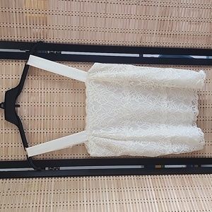 Womans 1X cream colored lace , lined camisole